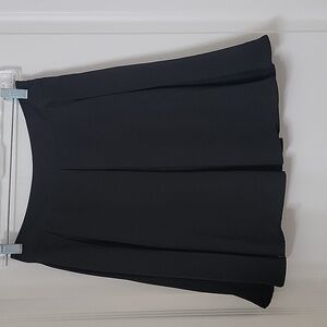 Collective Concepts, Size XS Black Pleated Full Mini Skirt, Side Zipper Closure
